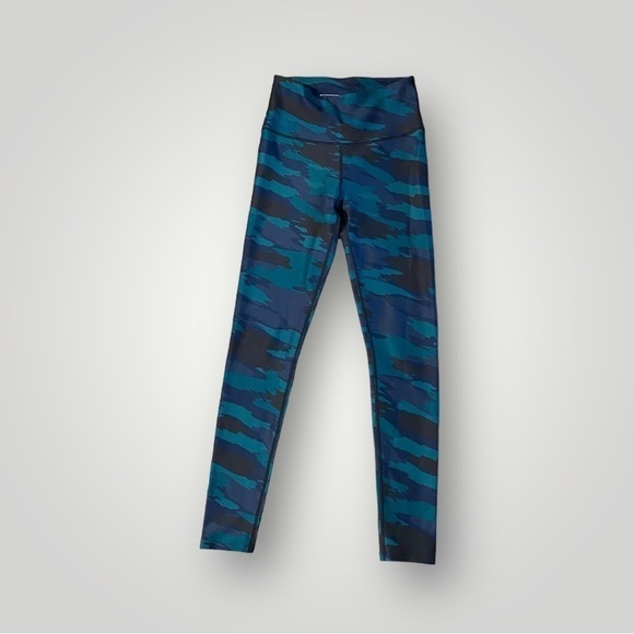 Soul By SoulCycle Podium Camo Print Leggings Green Blue High Waist XS RARE - Picture 12 of 12
